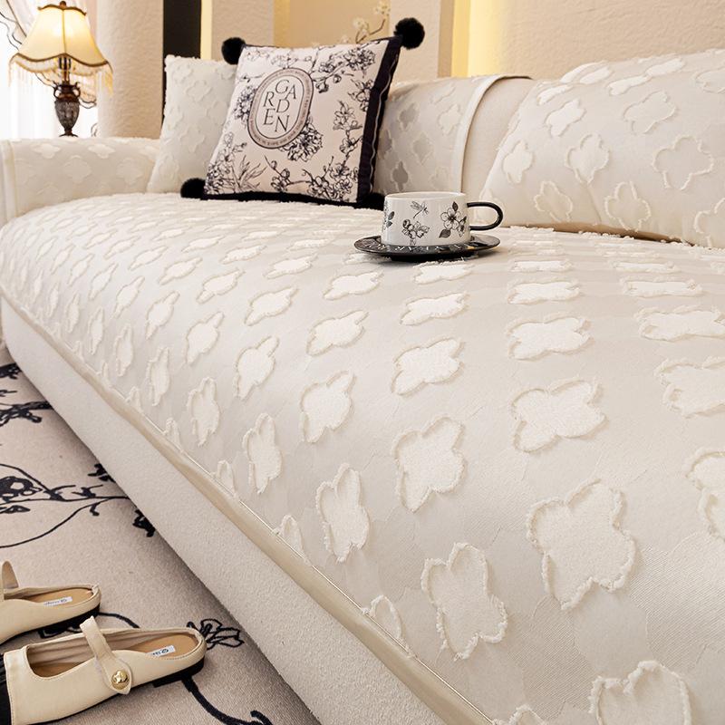 

Французская премиальная шенилловая подушка для дивана универсальна для всех сезонов 2025 лето новая подушка для сиденья фиксированный нескользящий чехол 30 * 50 waist pillowcase