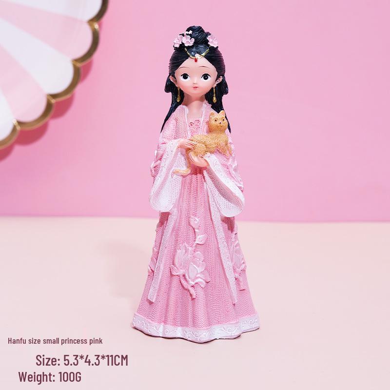 

Креативная смола Принцесса Ханьфу Ретро Украшение – Подарок на день рождения для девочки Single