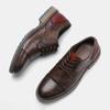 Men's Formal Shoes British Retro Brogue Shoes Mens Casual Business Leather Oxfords Men Office Dress Shoe Flats