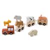 Wooden Train Farm Toy Montessori Toys Baby Educational Toys Farm Animals Put Bu ilding Blocks Baby Room Decoration  Baby's Gifts