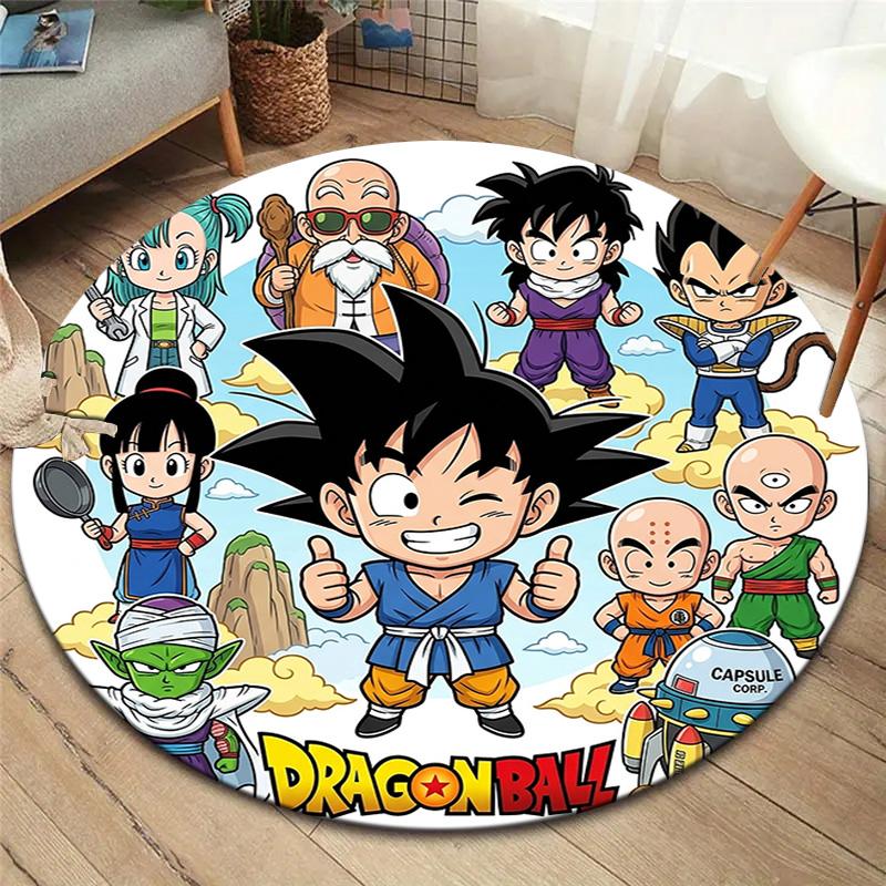 Dragon Ball Heroes Round Area Rug Carpet Rug For Living Room Bedroom Sofa Playroom Decor Nonslip Floor Mat