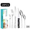 New Pattern Stainless Steel Tableware Suit Western Food/Steak Knife, Fork and Spoon 24 Pieces Suit