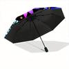 1pc Mandala Design Automatic Open/close Folding Umbrella, Compact Portable Travel Umbrella, Perfect Birthday/Christmas, Cute Umbrella, Durab