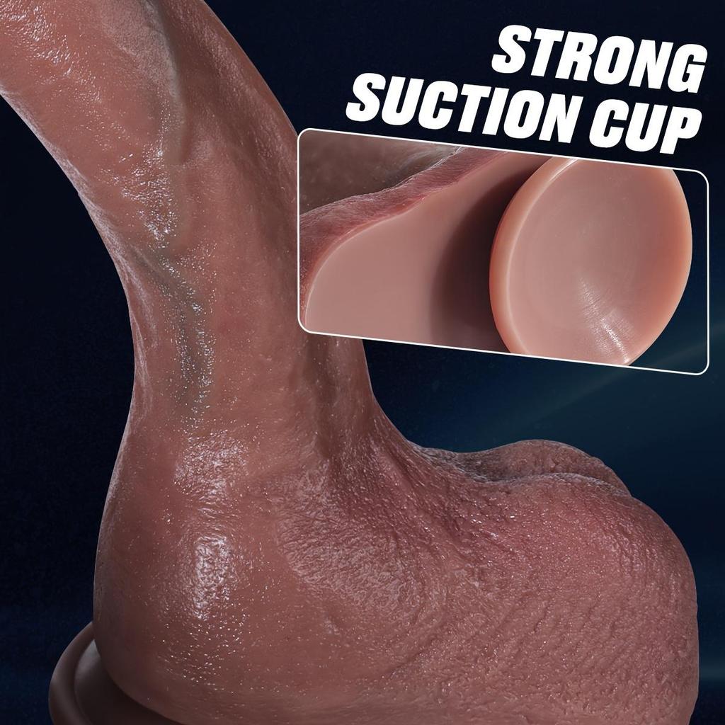 10.5" Realistic Thrusting Dildo – Liquid Silicone, 10 Vibration Modes, Battery Powered, G-Spot Anal Stimulation, Adult Sex Toy for Couples & Solo Use