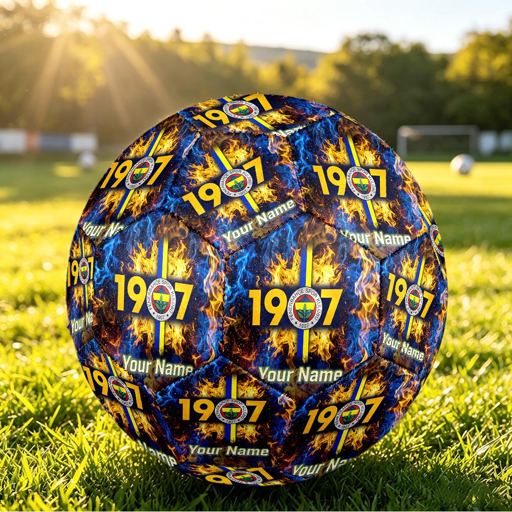 Personalized Size 5 Football Fenerbahçe FC Pattern Outdoor Game Sports Ball Gift
