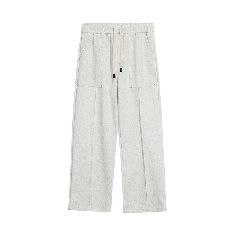 Men's American Style Casual Drapey Trousers: Spring/Autumn Loose Wide-Leg Sports Pants