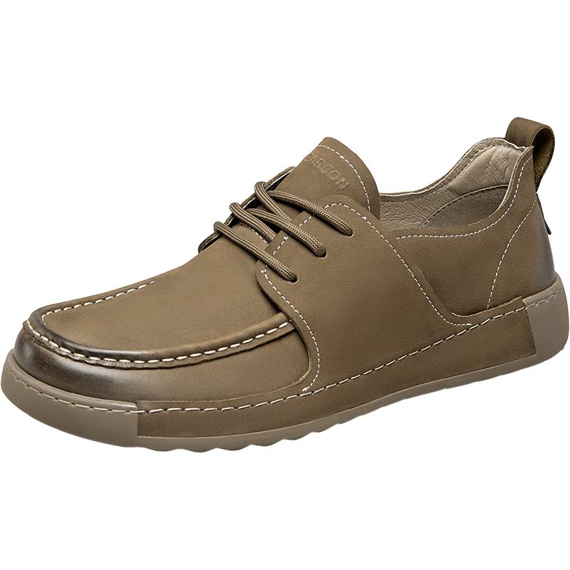 YRCON Men s Retro Outdoor Casual Leather Shoes 41 света кофе