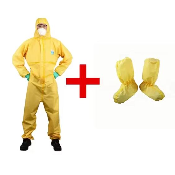 Chemical Protective Suit Coverall Hazardous Chemicals Liquid Proof Sulfuric Acid And Alkali Resistant Work Protection Clothing M