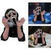 Pink Halloween Ghost Figurine Resin Glowing Ghost Ornament  Haunted House