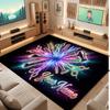 Decorative Artwork Theme Soft Crystal Velvet Rug Custom Name & Text Print Non Slip Floor Rug for Bedroom Living Room