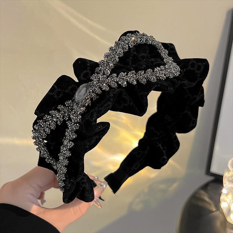 

Плиссированные тканевые банты для волос для женщин, элегантные французские темпераментные повязки на голову, аксессуары для волос