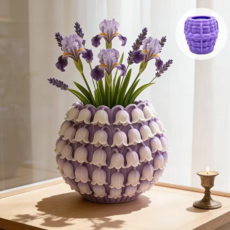 Soft Silicone Flower Planter Mold With Easy Release For Handmade Resin Crafts Decorative Pots And Candle Containers
