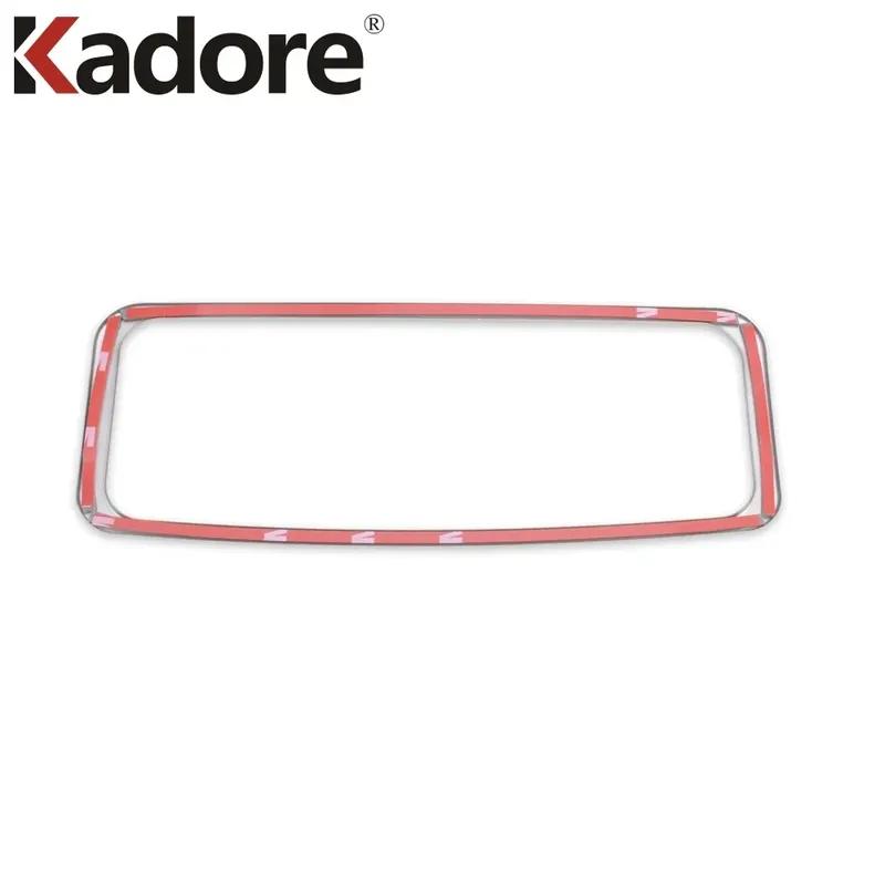 Car Armrest Box Rear Water Cup Holder Frame Cover Trim For Nissan Murano 2015-  Stainless Steel Interior Accessories