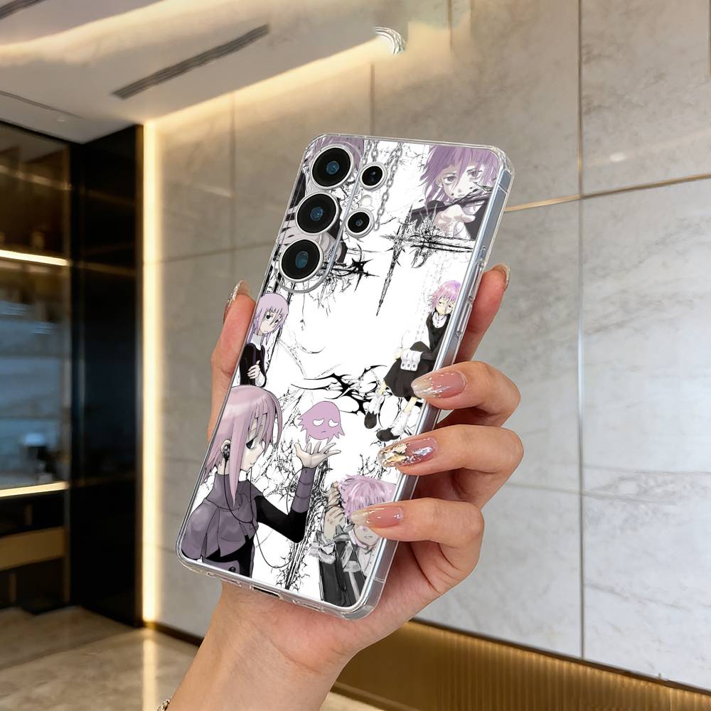 Anime-S-Soul -E-Eater Clear Soft Silicone Phone Case forSamsung S25, S24, S21, S22, S23, S30, Ultra, S20, Plus