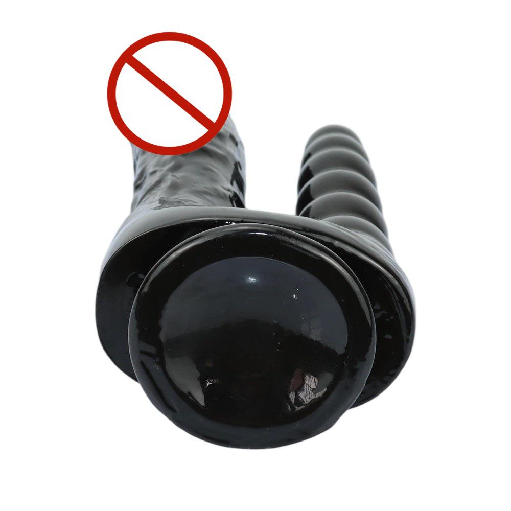 Female Double-Headed Phallus & Anal Plug, Large Vulva Perineum Stimulator for Lesbian Use