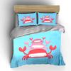 Crab Themed Decorative Art Set Soft Comfortable Duvet Cover Bedding Set Included 1*Duvet Cover & 2*Pillowcases, Gift
