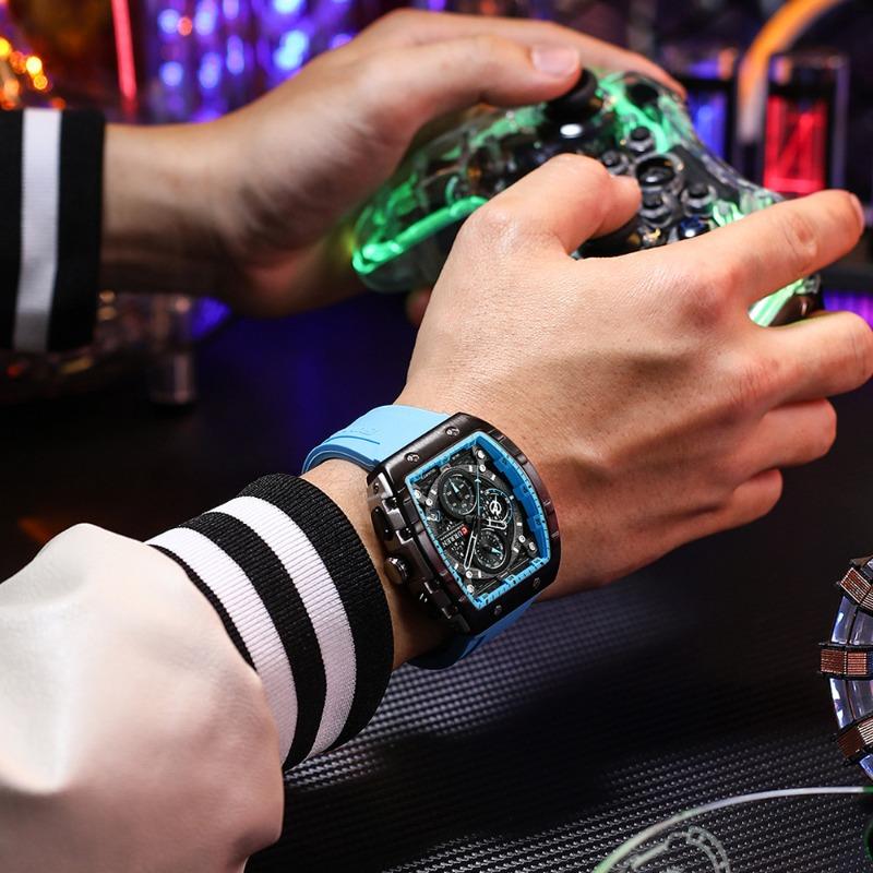 CURREN Men's Waterproof Six-Pin Quartz Calendar Tape Men's Watches Men's Watches