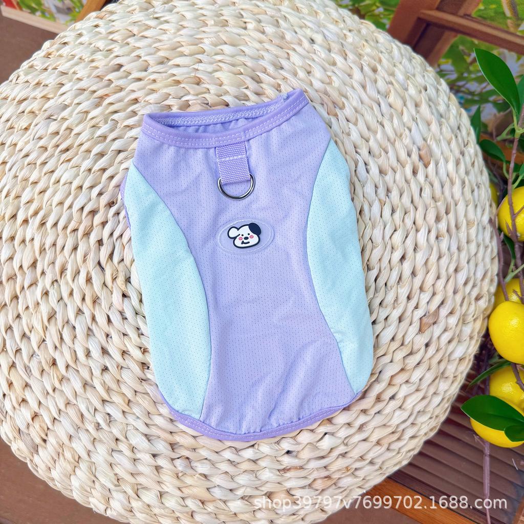 Pet Clothing Summer Thin Breathable Cat Dog Clothing Cool Clothing Ice Silk Mesh Cool Cooling Sunscreen Clothing