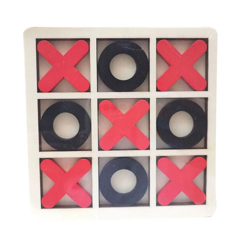

Montessori Wooden Toy Mini Chess Play Game Jigsaw Board Games Early Educational Interaction Toys for Kids Battle Games красный черный