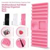 Brush Holder For Nail Multi-purpose Double Form Holder 10-Compartment With Color Palette Nails Art Tools Holder Storage Rack