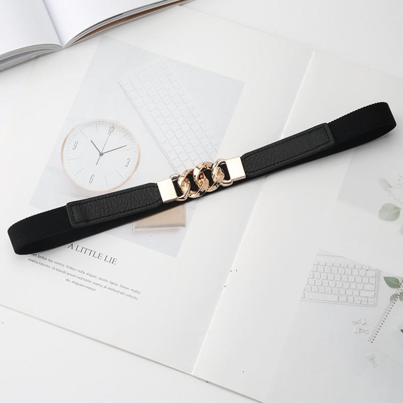 Elastic Fashion Simple Versatile Slim Waistband Women Girls Dress Sweater Belts Suit Jacket Waist Cinched Solid Color Waist Band