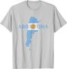Argentinian Map and Flag Souvenir  Distressed Argentina TShirt