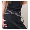Slim Red Y2K Punk Belt Women No-Drill Installation PU Leather Dual-Layer Waistband Trendy Casual Accessory