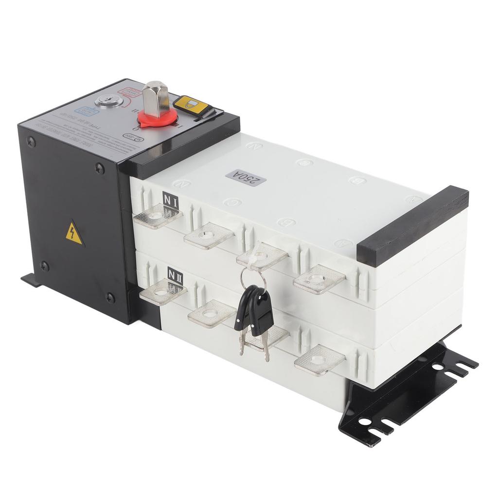 Generator Transfer Switch Isolated 2in 1out Mechanical Interlock Design Dual Power Automatic Transfer Switch AC400V 250A