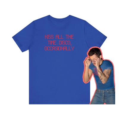 Harry Styles T-Shirts Neues Album Kiss All The Time Disco Gelegentlich Print Baumwollhemd Sommer Rundhals-T-Shirt Fan-Geschenk Unisex