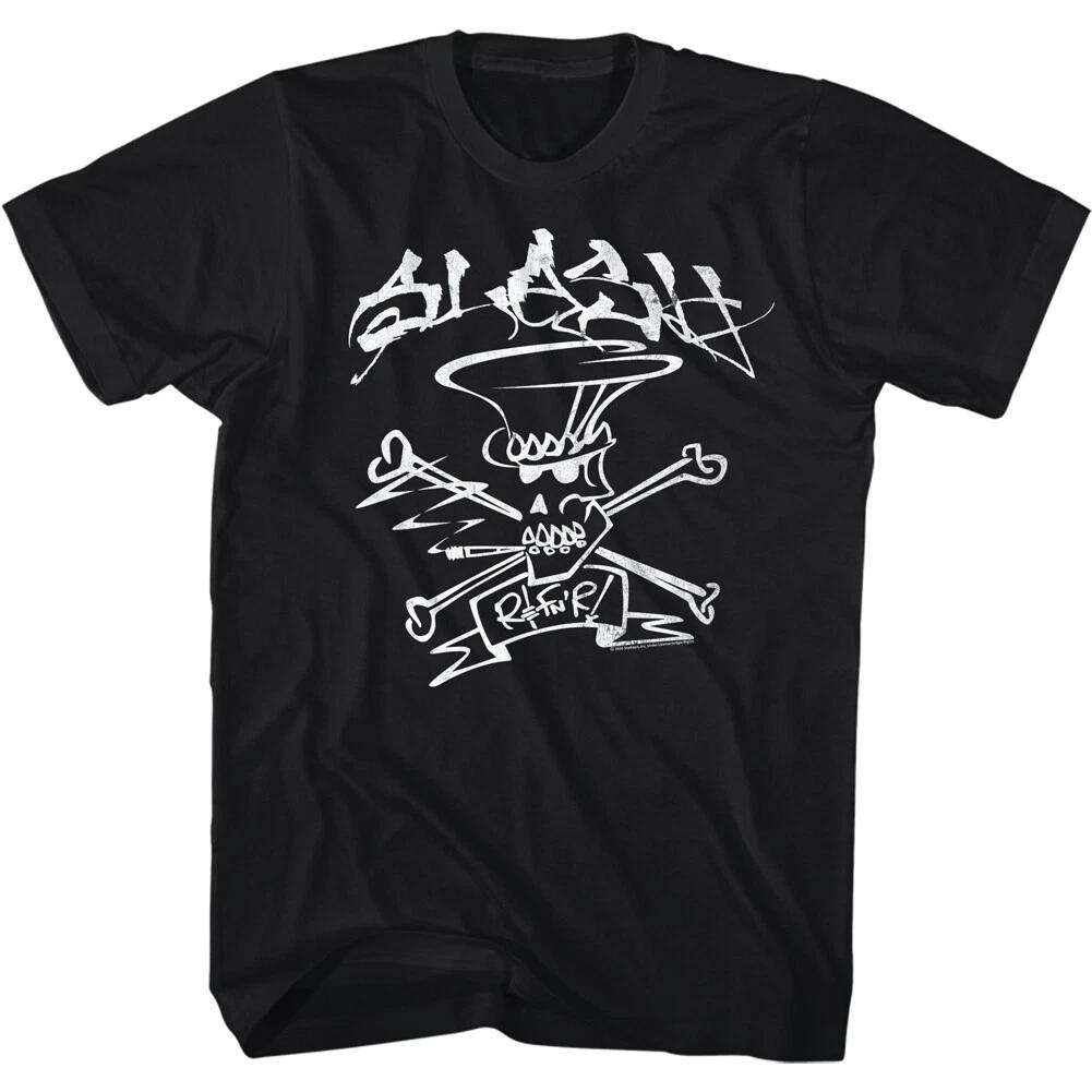 

Футболка чоловіча Slash Skull R & Fn R Гітарист Концертний Мерч Guns n Rose XL