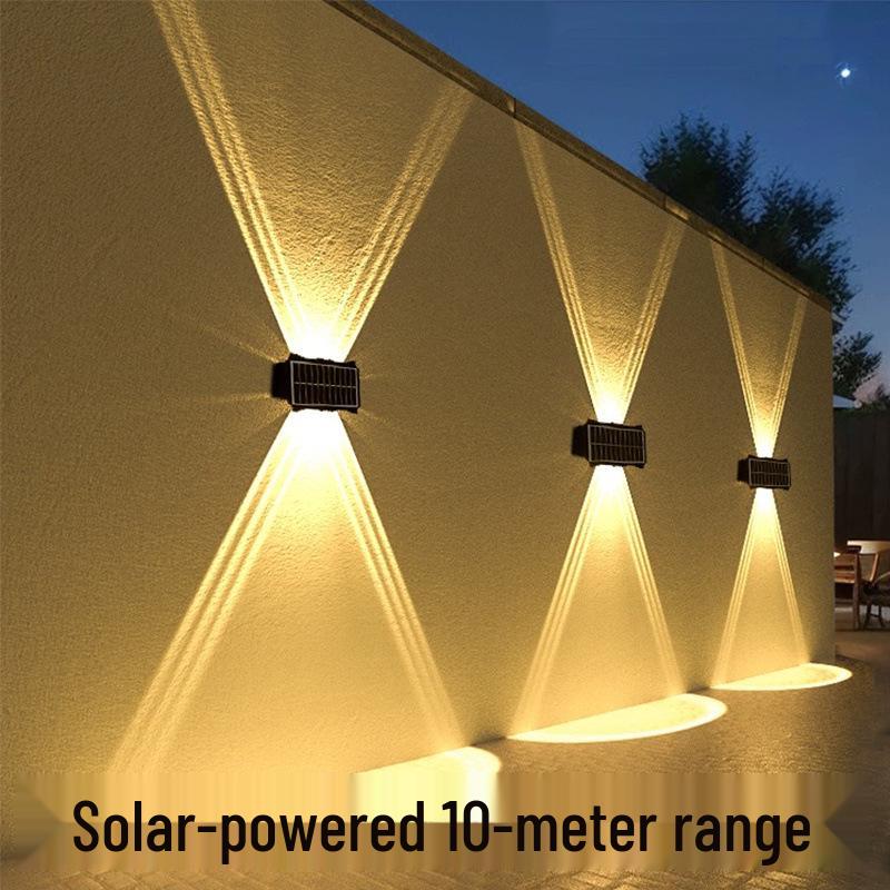Outdoor Solar Fence and Garden Wall Spotlight Warm & White Light