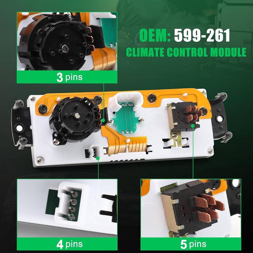 Compatible Air Conditioning Control Panel Switch for Chevrolet 599-261 15098966