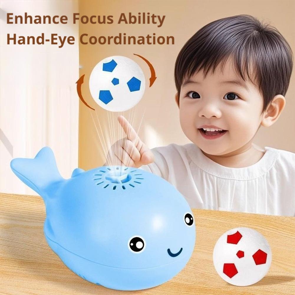 Baleia Fofa Bola Flutuante Brinquedo Ventilador Elétrico Recarregável por USB Sopra Bola Suspensa Brinquedo Educativo Presente Para Crianças Pequenos