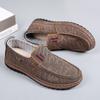 Sapatos De Pano Masculinos Antigos De Pequim Primavera Outono Respirável Fundo Macio De Meia-Idade E Idosos Pai Sapatos Antiderrapantes Sapatos De Lona Casuais