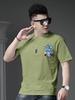 European Goods Trendy Brand Bear Print round Neck Short sleeve T-shirt Men 2025 New Summer Casual Men's Half Sleeve Top Clothes