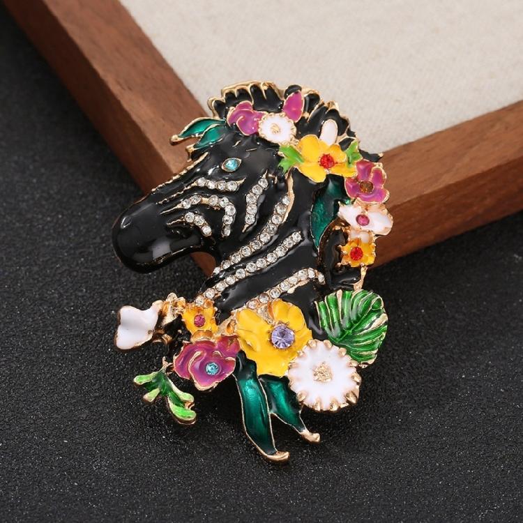 Seamless Magnetic Fastener Zebras Inspired Brooch Sustainable Recycled Material Zebras Print Magnetic Pin Fashion Jewelry