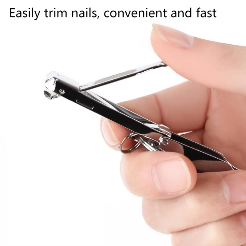 

1 шт. Складной ультратонкий портативный углеродистый стальной кусачки для ногтей триммер ножницы маникюрный педикюрный инструмент кусачки для ногтей