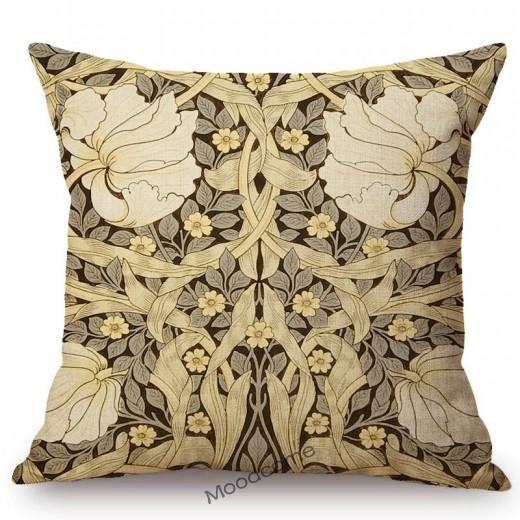 Klassisk Morris Blomster Blomstermønster Pimpernel Rød Gul Rosa Blå Hjem Dekorativ Kunst Sofa Putetrekk Lin Putetrekk