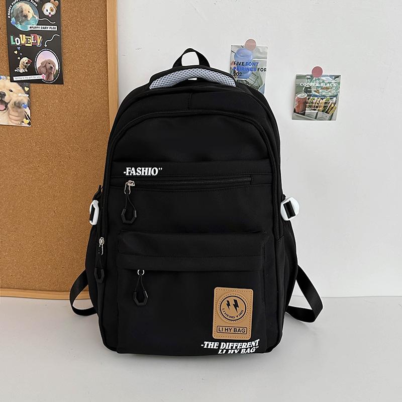 Trend Schoolbag Going Out University Female Large Capacity Middle and High School Students Contrasting Color Backpack Male Travel Backpack