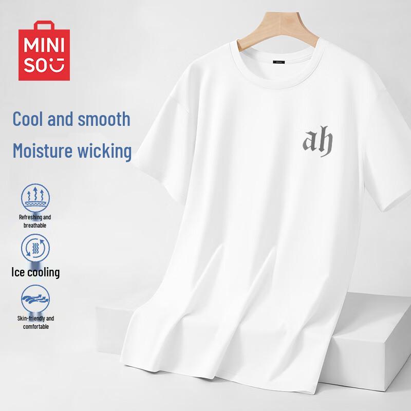 MINISO Men s Ice Silk Cooling Breathable Short Sleeve T-Shirt XL
