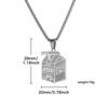 Stainless Steel Juice Box Keychain Pendant Necklace - Hip Hop Streetwear Accessory
