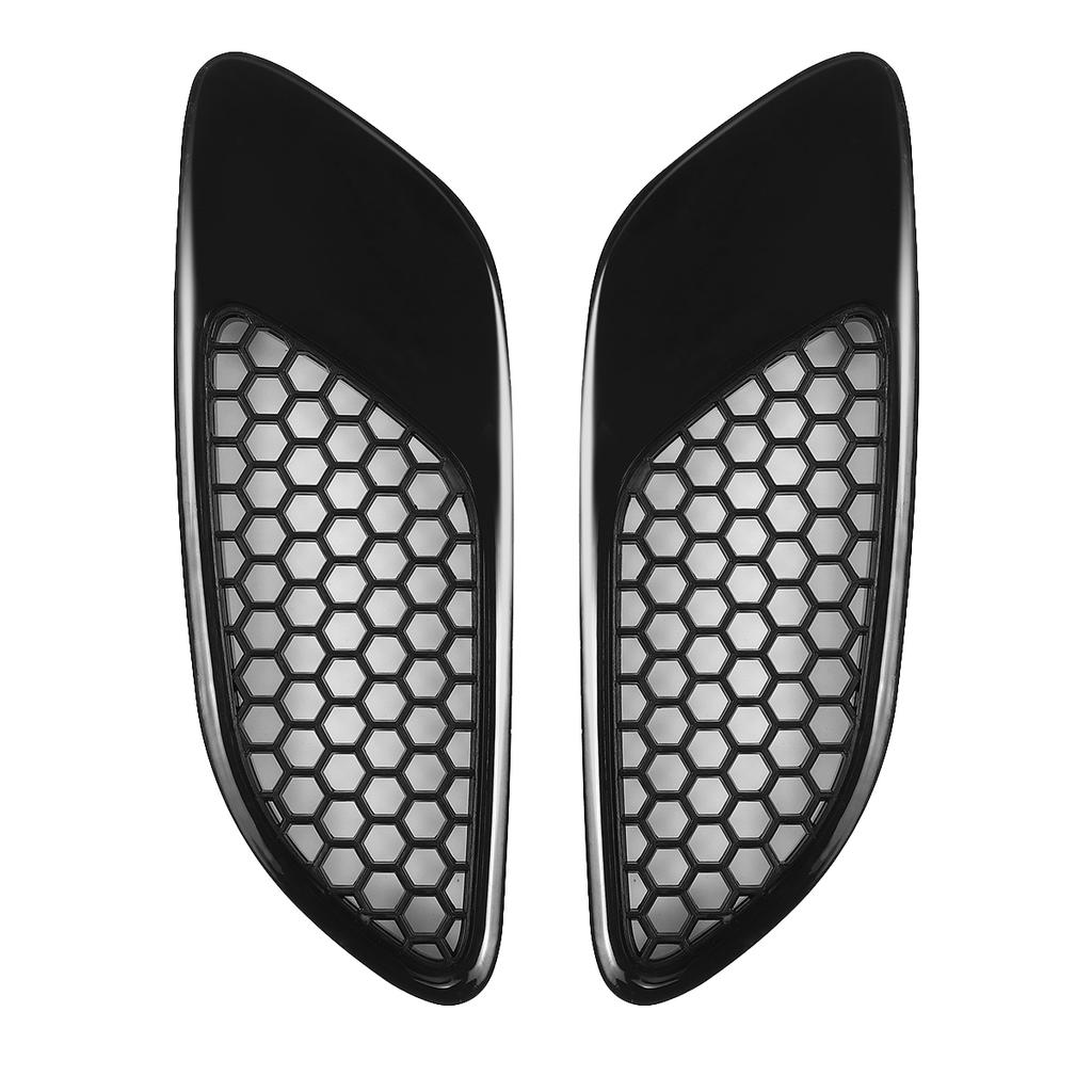 2PCS Engine Hood Vent Louvers Air Scoop Bonnet Vent Cover For BMW E90 E91 E92 E93 M3 Air Intake Cover Glossy Black