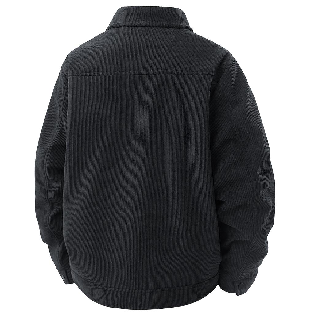 Autumn Winter Jacket Retro Corduroy Jacket for Men with A Lapel Loose Coat