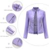 Autumn and Winter New Casual Leather Jacket Women's Simple Trend Thin Jacket Long Sleeve Motorcycle Jacket Women's Clothing