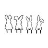4PCS Metal Outdoor Garden Decorations Bunny Silhouette Yard Stakes Lawn Ornaments for Seasonal and Everyday Garden Display