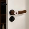 Bedroom Door Lever Sleeve 2/4Pcs Flower Handle Cover, Anti-collision Knob Protector, Anti-Static Decorative Cover Anti-Freeze for Home Office Fabric