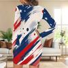 Women Plus Size Round Neck Long Sleeve Printed Beige Bodycon Mini Dress