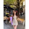 Eden Spring Garden, Summer Girlish Floral Pit Strips Knitted Suspenders, Slim Waist and Hip Dress, Sweet and Pure
