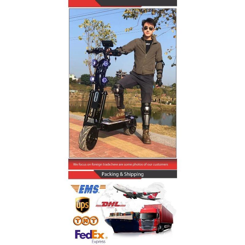 X14 10000W Dual Motor EU Lagerbestand Elektroroller 72V 40AH Batterie 13 Zoll Reifen Faltbarer Mobiler Elektroroller