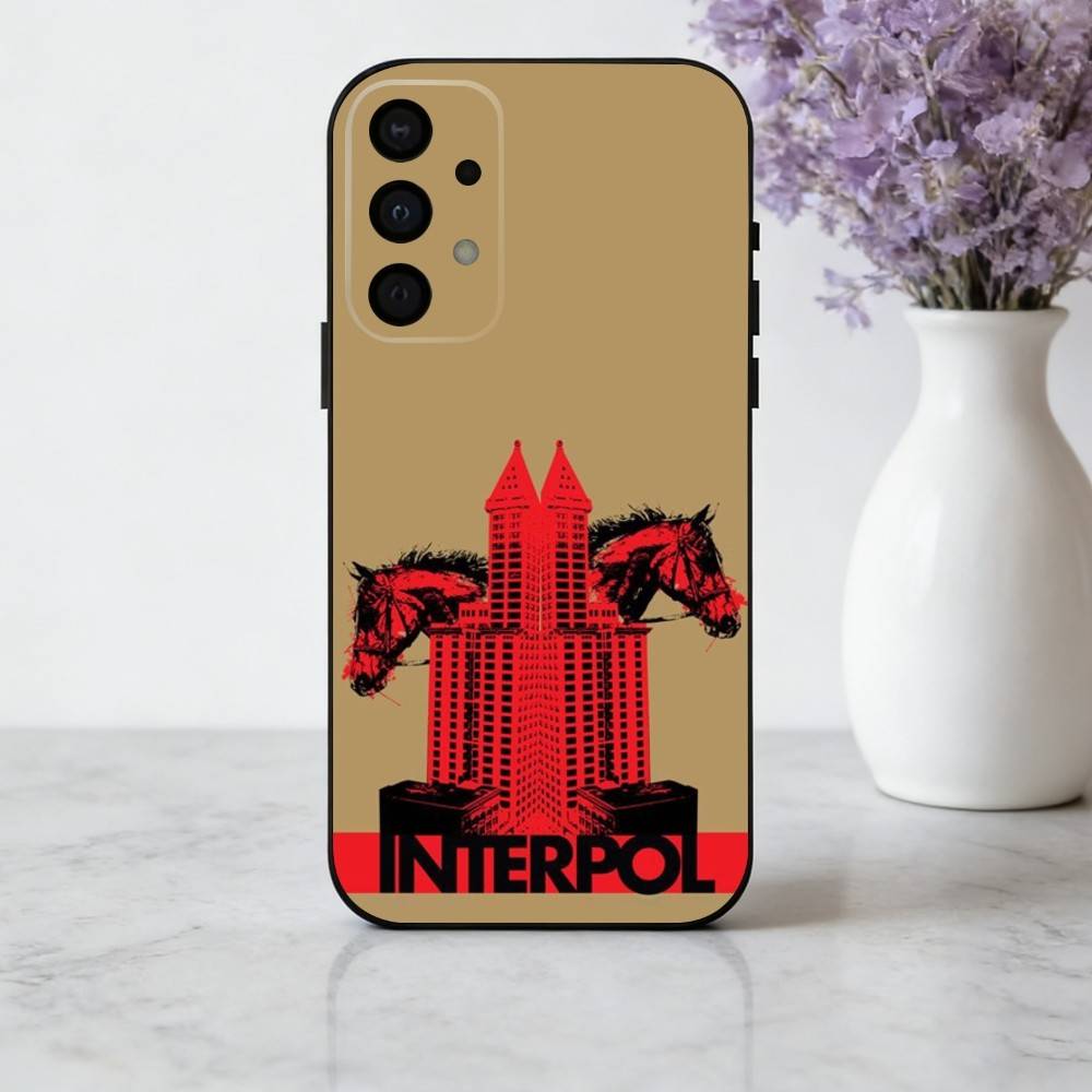Pop-rock I-Interpol-I Band Phone Case For Samsung Galaxy A73,A72,A71,A70,A53,A52,A51,Soft Silicone Black Cover